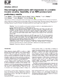 Cover page: Neuroimaging adolescents with depression in a middle-income country: feasibility of an fMRI protocol and preliminary results