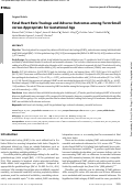 Cover page of Fetal Heart Rate Tracings and Adverse Outcomes among Term Small versus Appropriate for Gestational Age