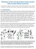 Cover page: Pathways to the Next-Generation Power System With Inverter-Based Resources: Challenges and recommendations