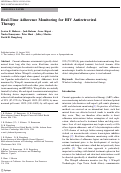 Cover page: Real-Time Adherence Monitoring for HIV Antiretroviral Therapy