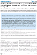 Cover page: The Impact of Antiretroviral Therapy in a Cohort of HIV Infected Patients Going in and out of the San Francisco County Jail