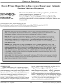 Cover page: Rural-Urban Disparities in Emergency Department Intimate Partner Violence Resources