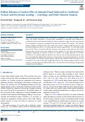 Cover page: Pullout Behavior of Suction Piles in Saturated Sand Subjected to Combined Vertical and Horizontal Loading – Centrifuge and Finite Element Analysis