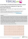 Cover page: A Case Report of Subtle EKG Abnormalities in Acute Coronary Syndromes Indicative of Type One Myocardial Infarction