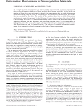 Cover page: Deformation Mechanisms in Nanocrystalline Materials