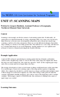 Cover page: Unit 17: Scanning Maps