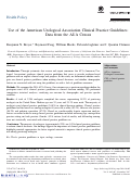 Cover page: Use of the American Urological Association Clinical Practice Guidelines: Data from the AUA Census