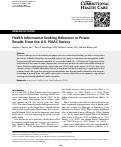 Cover page: Health Information Seeking Behaviors in Prison: Results From the U.S. PIAAC Survey