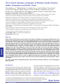 Cover page: The Current Genomic Landscape of Western South America: Andes, Amazonia, and Pacific Coast