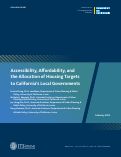 Cover page of Accessibility, Affordability, and the Allocation of Housing Targets to California’s Local Governments