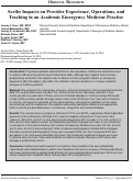 Cover page: Scribe Impacts on Provider Experience, Operations, and Teaching in an Academic Emergency Medicine Practice