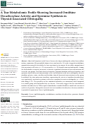 Cover page: A Tear Metabolomic Profile Showing Increased Ornithine Decarboxylase Activity and Spermine Synthesis in Thyroid-Associated Orbitopathy