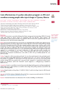 Cover page: Cost-effectiveness of a police education program on HIV and overdose among people who inject drugs in Tijuana, Mexico
