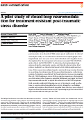 Cover page of A pilot study of closed-loop neuromodulation for treatment-resistant post-traumatic stress disorder.