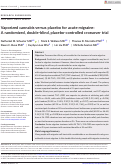 Cover page of Vaporized cannabis versus placebo for acute migraine: A randomized, double‐blind, placebo‐controlled crossover trial