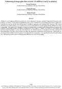 Cover page: Estimating demographic bias on tests of children’s early vocabulary