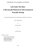 Cover page: Lab-Under-The-Skin: A Microneedle Platform for Electrochemical Wearable Sensing