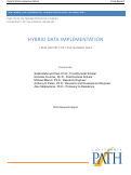 Cover page of Hybrid Data Implementation: Final Report for Task Number 3643