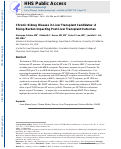 Cover page: Chronic Kidney Disease in Liver Transplant Candidates: A Rising Burden Impacting Post–Liver Transplant Outcomes