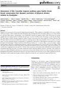 Cover page: Annotation of the Corymbia terpene synthase gene family shows broad conservation but dynamic evolution of physical clusters relative to Eucalyptus