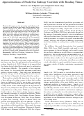 Cover page: Approximations of Predictive Entropy Correlate with Reading Times