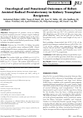 Cover page: Oncological and Functional Outcomes of Robot-Assisted Radical Prostatectomy in Kidney Transplant Recipients