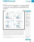 Cover page: Chromosomal integration of complex DNA constructs using CRAGE and CRAGE-Duet systems