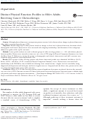 Cover page: Distinct Physical Function Profiles in Older Adults Receiving Cancer Chemotherapy.