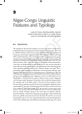 Cover page: Niger-Congo Linguistic Features and Typology
