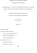 Cover page: Cognitive phenotypes: A novel taxonomy to studying the heterogeneity in temporal lobe epilepsy, associated neural correlates, and contributions of non-epilepsy factors