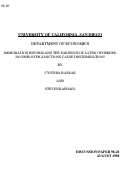 Cover page: Immigration Reform and the Earnings of Latino Workers: Do Employer Sanctions Cause Discrimination?