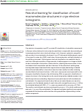 Cover page: Few-shot learning for classification of novel macromolecular structures in cryo-electron tomograms.