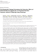 Cover page: Developmental Timing Determines the Protective Effect of Maternal Electroacupuncture on Perinatal Nicotine Exposure-Induced Offspring Lung Phenotype