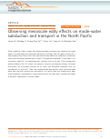 Cover page: Observing mesoscale eddy effects on mode-water subduction and transport in the North Pacific