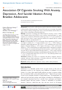 Cover page: Association Of Cigarette Smoking With Anxiety, Depression, And Suicidal Ideation Among Brazilian Adolescents