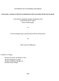 Cover page: Performance Analysis of Modern Communication Networks under Hostile Environment