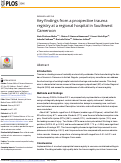 Cover page: Key findings from a prospective trauma registry at a regional hospital in Southwest Cameroon