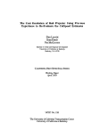 Cover page: The Cost Escalation of Rail Projects: Using Previous Experience to Re-Evaluate the CalSpeed Estimates