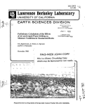 Cover page: PRELIMINARY CALCULATIONS OF THE EFFECTS OF AIR AND LIQUID WATER-DRILLING ON MOISTURE CONDITIONS IN UNSATURATED ROCKS