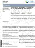 Cover page: Organocatalytic discrimination of non-directing aryl and heteroaryl groups: enantioselective synthesis of bioactive indole-containing triarylmethanes