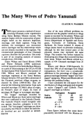 Cover page: The Many Wives of Pedro Yanunali