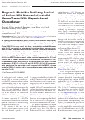 Cover page: Prognostic Model for Predicting Survival of Patients With Metastatic Urothelial Cancer Treated With Cisplatin-Based Chemotherapy