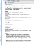 Cover page: Therapist Report of Adaptations to Delivery of Evidence-Based Practices Within a System-Driven Reform of Publicly Funded Children’s Mental Health Services