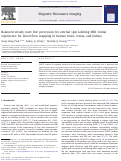 Cover page: Balanced steady state free precession for arterial spin labeling MRI: Initial experience for blood flow mapping in human brain, retina, and kidney