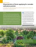 Cover page: Characteristics of farms applying for cannabis cultivation permits