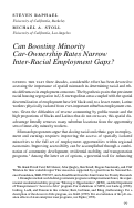 Cover page: Can Boosting Minority Car-Ownership Rates Narrow Inter-Racial Employment Gaps?
