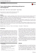 Cover page: Tumor-related epilepsy: epidemiology, pathogenesis and management