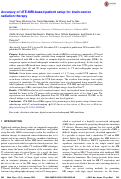 Cover page: Accuracy of UTE-MRI-based patient setup for brain cancer radiation therapy.