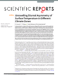 Cover page: Unravelling Diurnal Asymmetry of Surface Temperature in Different Climate Zones.