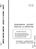 Cover page: Semiannual Report - Biology and Medicine Fall 1965